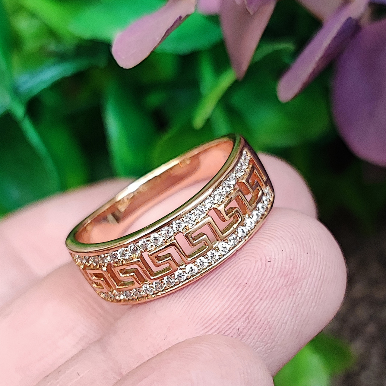 Кільце Xuping Jewelry розміри:17 медичне золото позолота 18К 8484