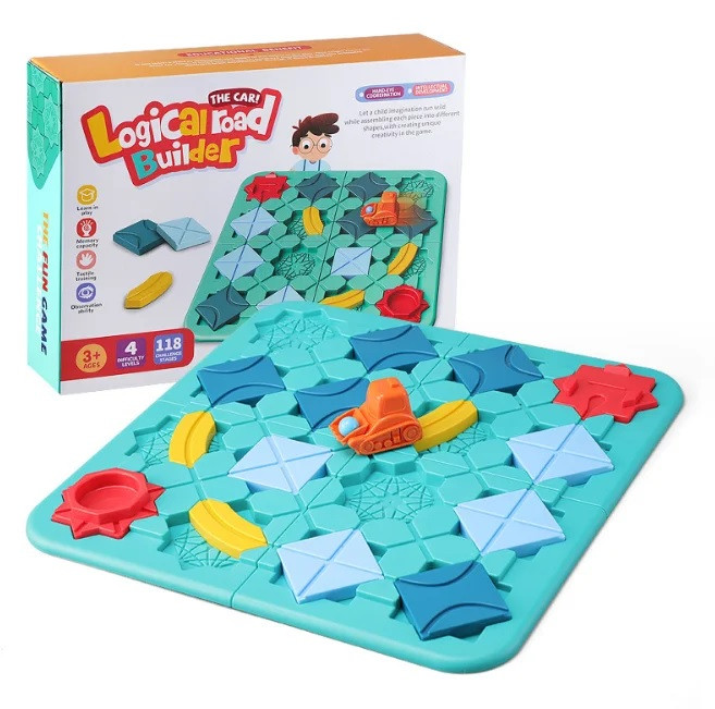 Головоломка Автолабіринт - Навчальний лабіринт з машинками для розвитку логіки та моторики, фото 1