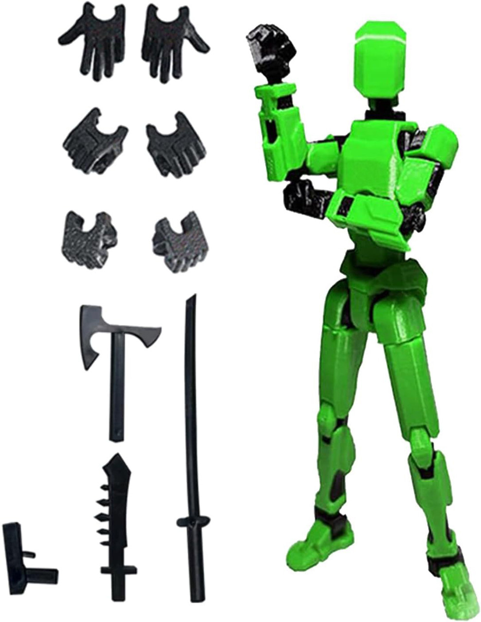 Lucky titan 13 Шарнірна фігурка Лялька-робот рухома збірна фігурка Dummy 13 Зелений