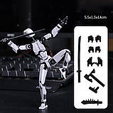 Рухлива збірна фігурка T13 Робот Lucky 13 Dummy Сірий, фото 2