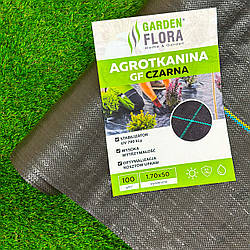 Агротканина чорна 100 г/м² 1.70 х 50 м Garden Flora для мульчування грядок захист від бур'янів агроволокно