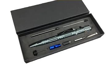 Ручка мультитул зі свистком і ліхтариком Solve багатофункціональна 8 в 1 Gray KT6000008 peremogaua