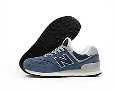 Зимові Чоловічі Кросівки New Balance 574 Winter Blue / Нью Белaнс 574 Сині (Хутро), фото 3