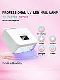 Бездротова UV/LED лампа BY10 для манікюру та педикюру (на акумуляторі 9600 mAh), 220 Вт., фото 9