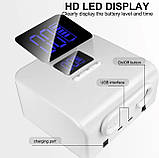 Бездротова UV/LED лампа BY10 для манікюру та педикюру (на акумуляторі 9600 mAh), 220 Вт., фото 4