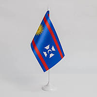 Прапорець Вінницької області,13,5х25 см., атлас щільний, 2-х сторонній друк,без фурнітури