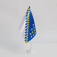 Прапорець Дніпропетровської області, 13,5х25 см, атлас щільний, 2-х сторонній