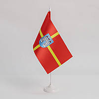 Прапорець Житомирської області,13,5х25 см., атлас щільний, 2-х сторонній друк