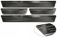 Захисні накладки на пороги для Mazda CX-60 2022+ /чорна нерж.сталь/