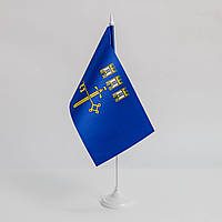 Прапорець Тернопільської області,13,5х25 см., атлас щільний, 2-х сторонній друк