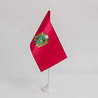 Прапорець Харківської області,13,5х25 см., атлас щільний, 2-х сторонній друк