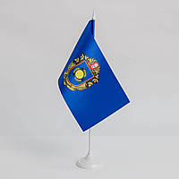 Прапорець Черкаської області,13,5х25 см., атлас щільний, 2-х сторонній друк