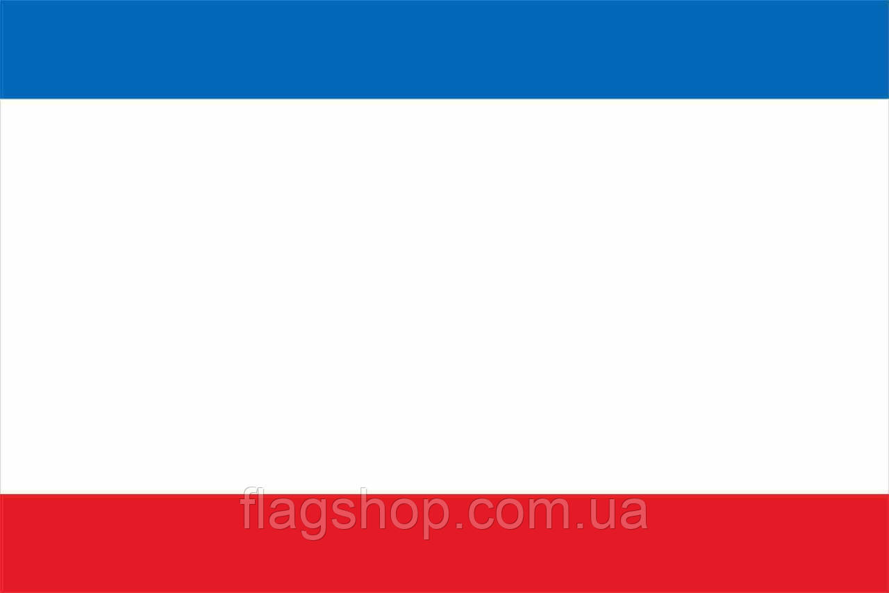 Прапорець Криму,13,5х25 см., атлас щільний, 2-х сторонній друк