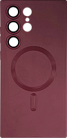 Силікон SA S918B S23 Ultra wine red Silicone Case MagSafe