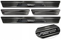 Захисні накладки на пороги для Mazda CX-60 2022+ /"Perfomance" чорна нерж.сталь/