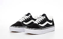 Зимові Кеди Vans Old Skool Winter Black White / Ванс Олд Скул Чорні з Білим (Хутро), фото 4