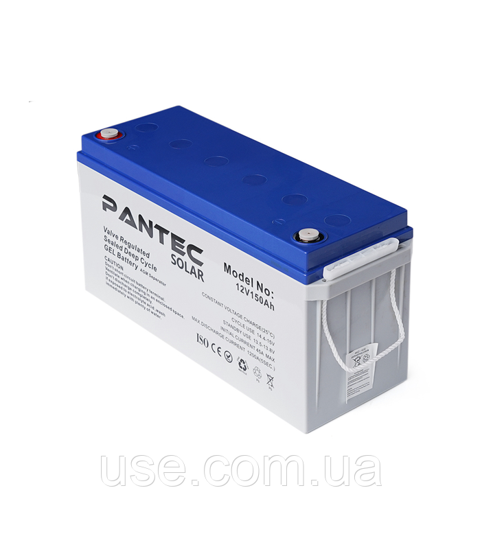 Акумулятор для сонячних панелей, GEL, 150 Ah, ампер годин, 12V, Вольт, для комплектів живлення