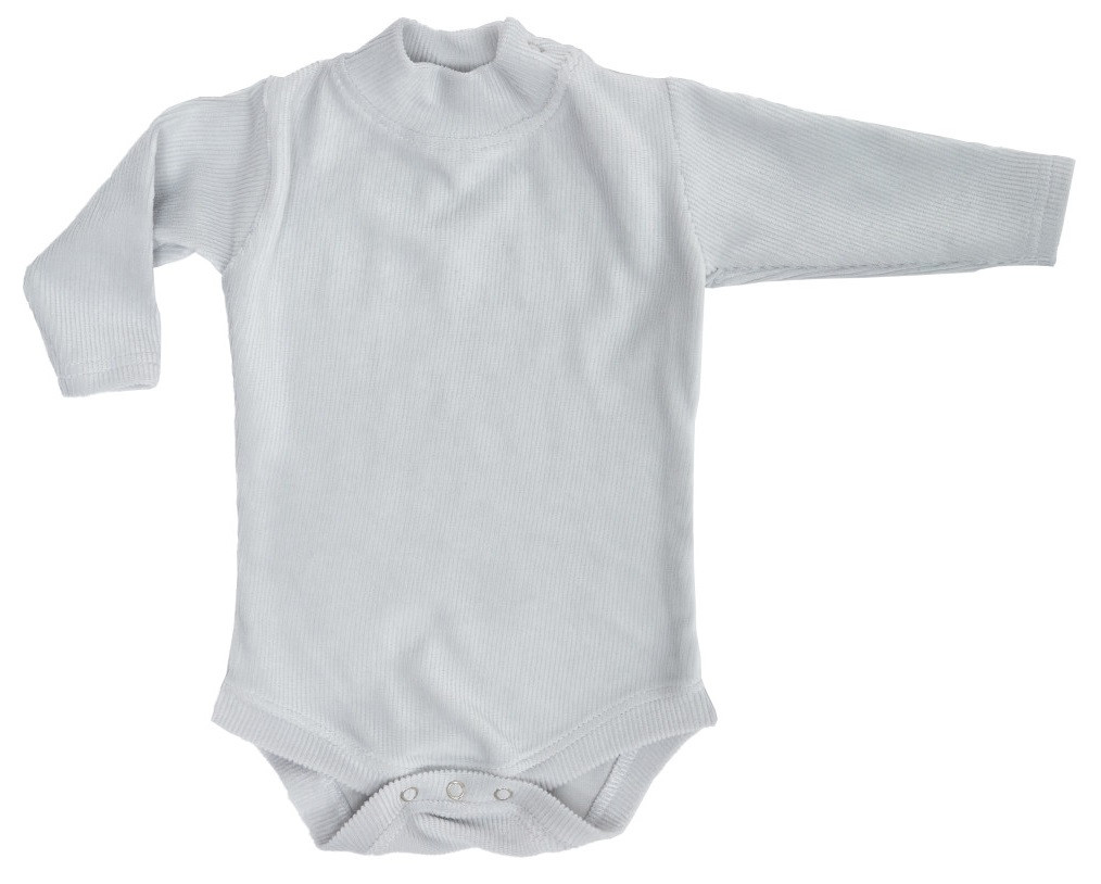 Боді Twins Ego велюр 80р довгий рукав W-113-TBEV80-10, grey, сірий