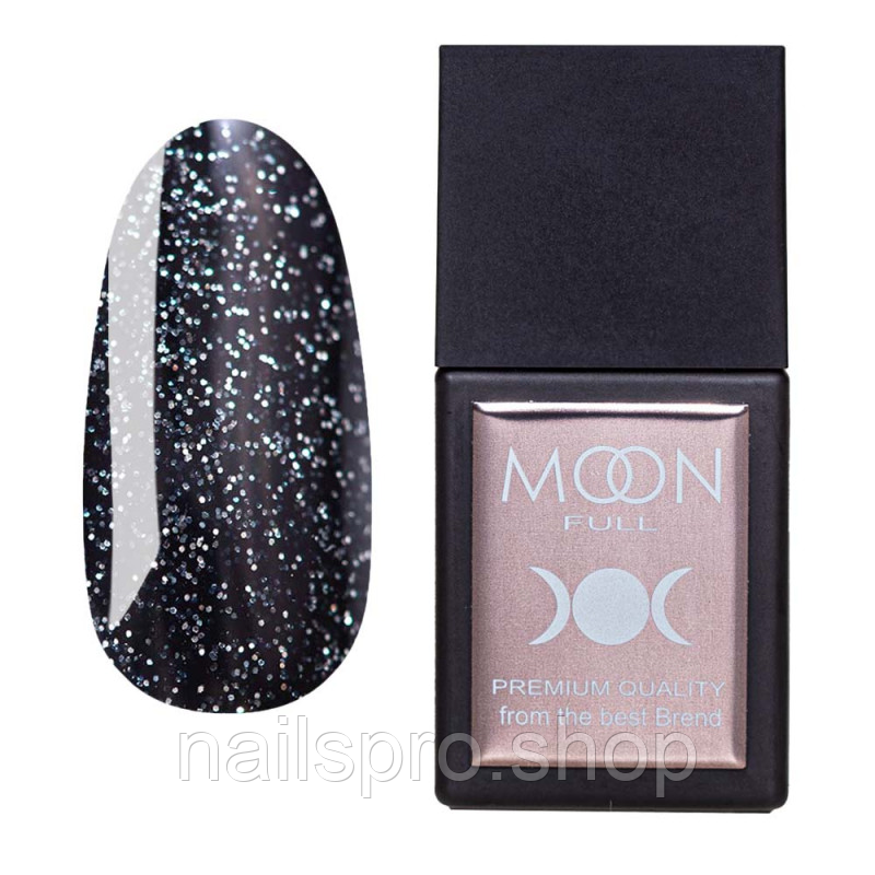 Кольорова база No3012 чорно-синій із шимером і блискітками Moon Full Amazing Color Base 12 мл