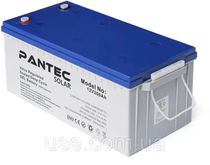 Акумулятор GEL 12 V, 200Ah, ампер годин, для СЕС, сонячної станції, гібридного інвертора
