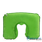 Дорожня надувна Подушка для подорожей Silenta (green) + Маска + Беруші + Чохол!, фото 6