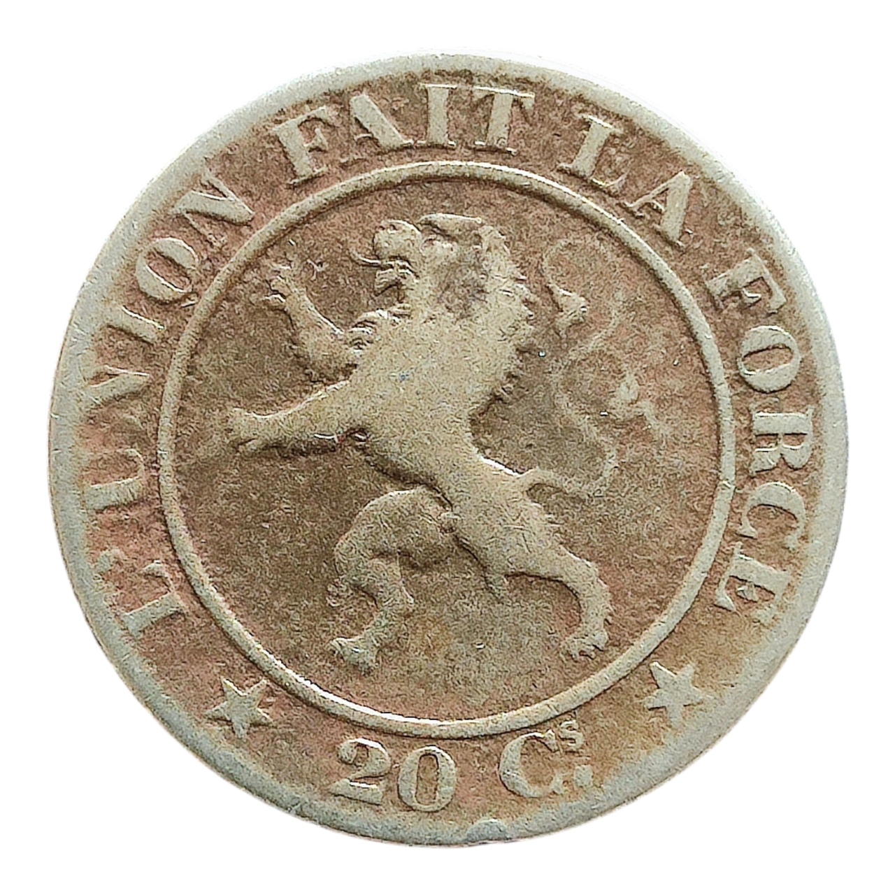 Бельгія 20 сантимів, 1861
