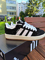 Зимові Кросівки Adidas Campus 00s Winter Black White / Адідас Кампус 00 Чорні з Білим (Хутро), фото 4