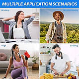 CNMTCCO Neck Fan, портативний шийний вентилятор, безлопатевий, без допомоги рук, міні-вентилятор з потоком повітря на 360°, із зар, фото 5