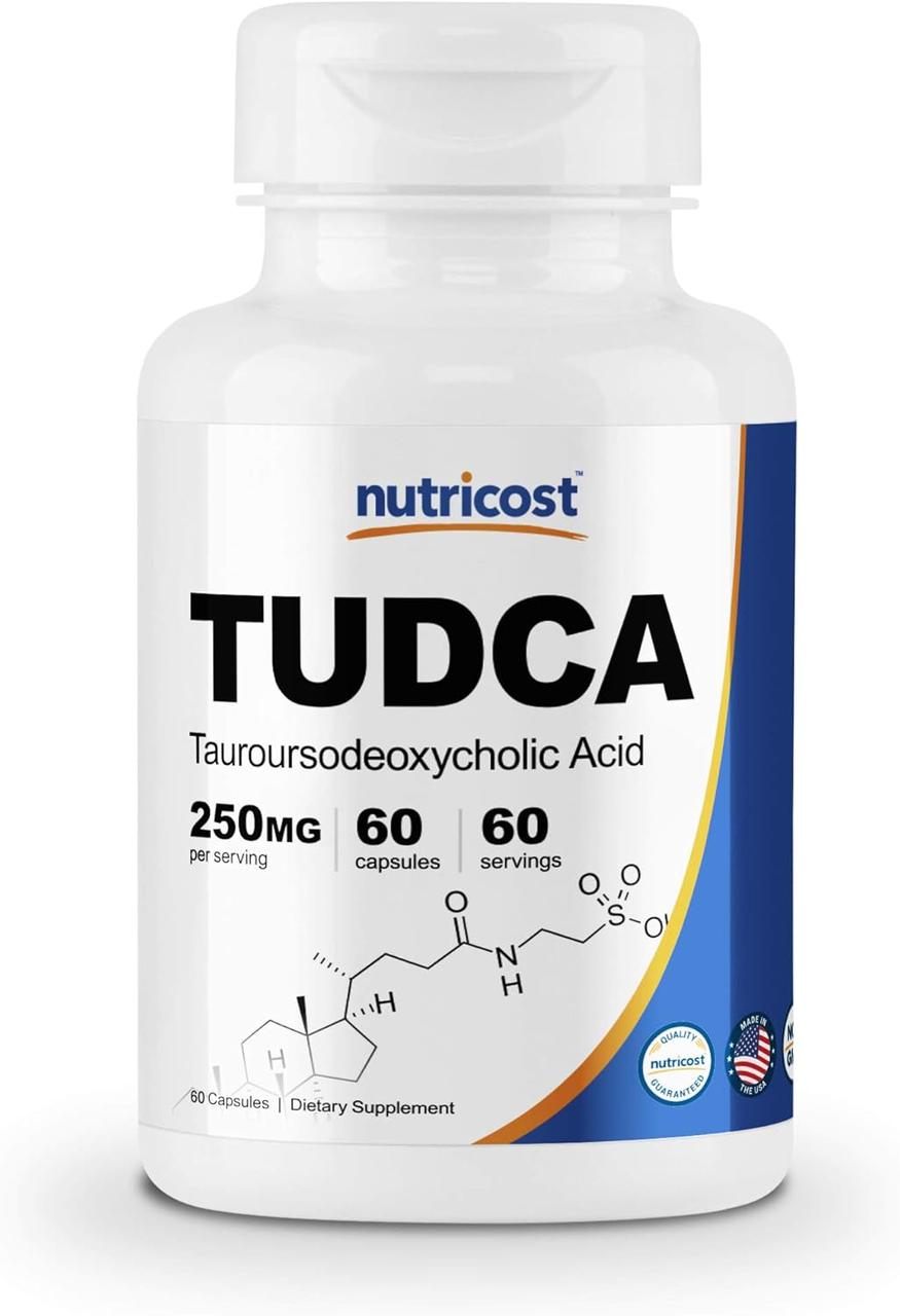 Nutricost, TUDCA (Тауроурсодезоксихолева кислота) 250 мг, 60 капсул, фото 1