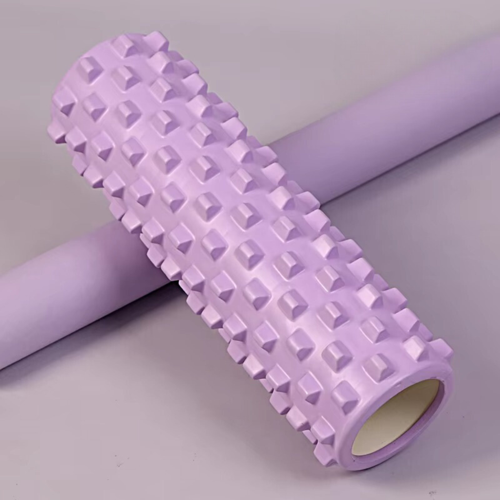 Ролик масажний для йоги та фітнесу, фіолетовий 45 х 14,5 см 2063_Purple