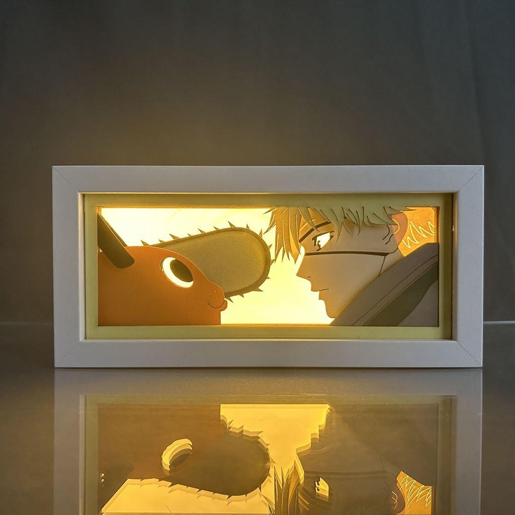 Багатошаровий Нічник лампа аніме Chainsaw Man Людина-бензопила світильник Денджи Denji