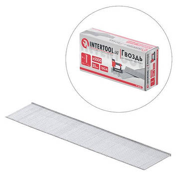 Цвях для степлера PT-1603, PT-1612 30 мм (18GA) 1.0*1.25 мм 5000 шт./пач. INTERTOOL PT-8630