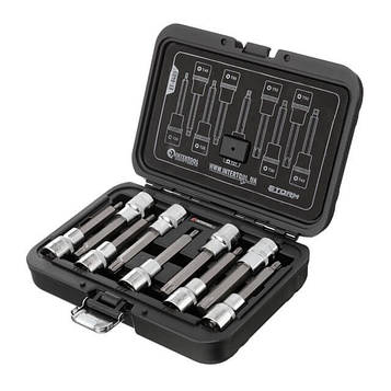 Набір біт TORX 1/2" T20-T60, 100мм, S2, STORM