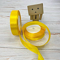 *10 рул* / Стрічка атласна / 2 см / Жовта / 25 ярдів (22,86 м)