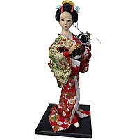Лялька японська "Гейша з барабаном" 30 см червона (C5730)