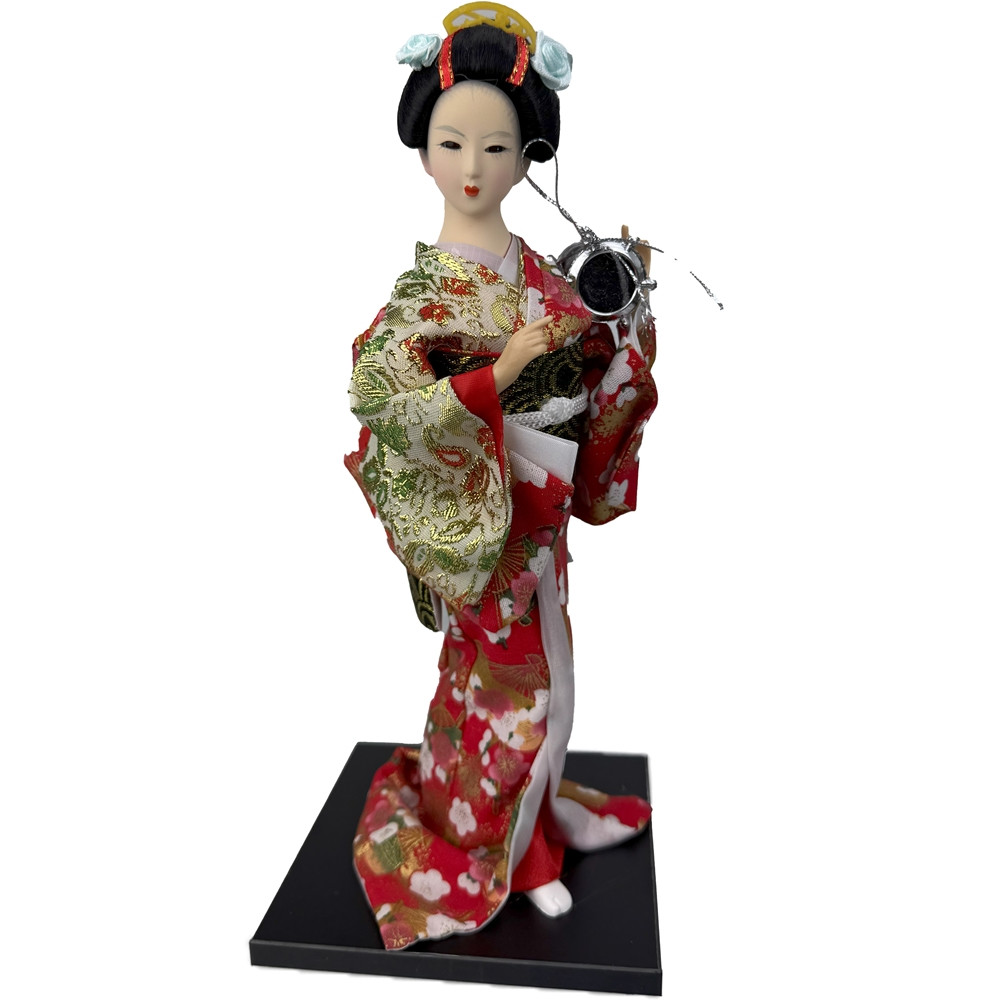 Лялька японська "Гейша з барабаном" 30 см червона (C5730)