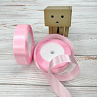 *10 рул* / Стрічка атласна / 2 см / Рожева / 25 ярдів (22,86 м)