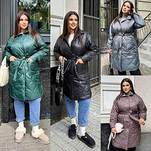 Жіноча зимова куртка силікон 100 новинка 2024