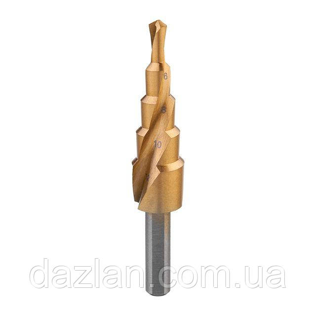 Свердло ступеневе для металу спіральне 4-12 мм INTERTOOL SD-5833