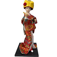 Лялька японська "Гейша з віялом" 30 см червона (C5732)