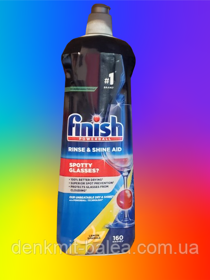 Ополіскувач Фініш для посудомийних машин Finish Glanz-&Klarspuler 800 мл.
