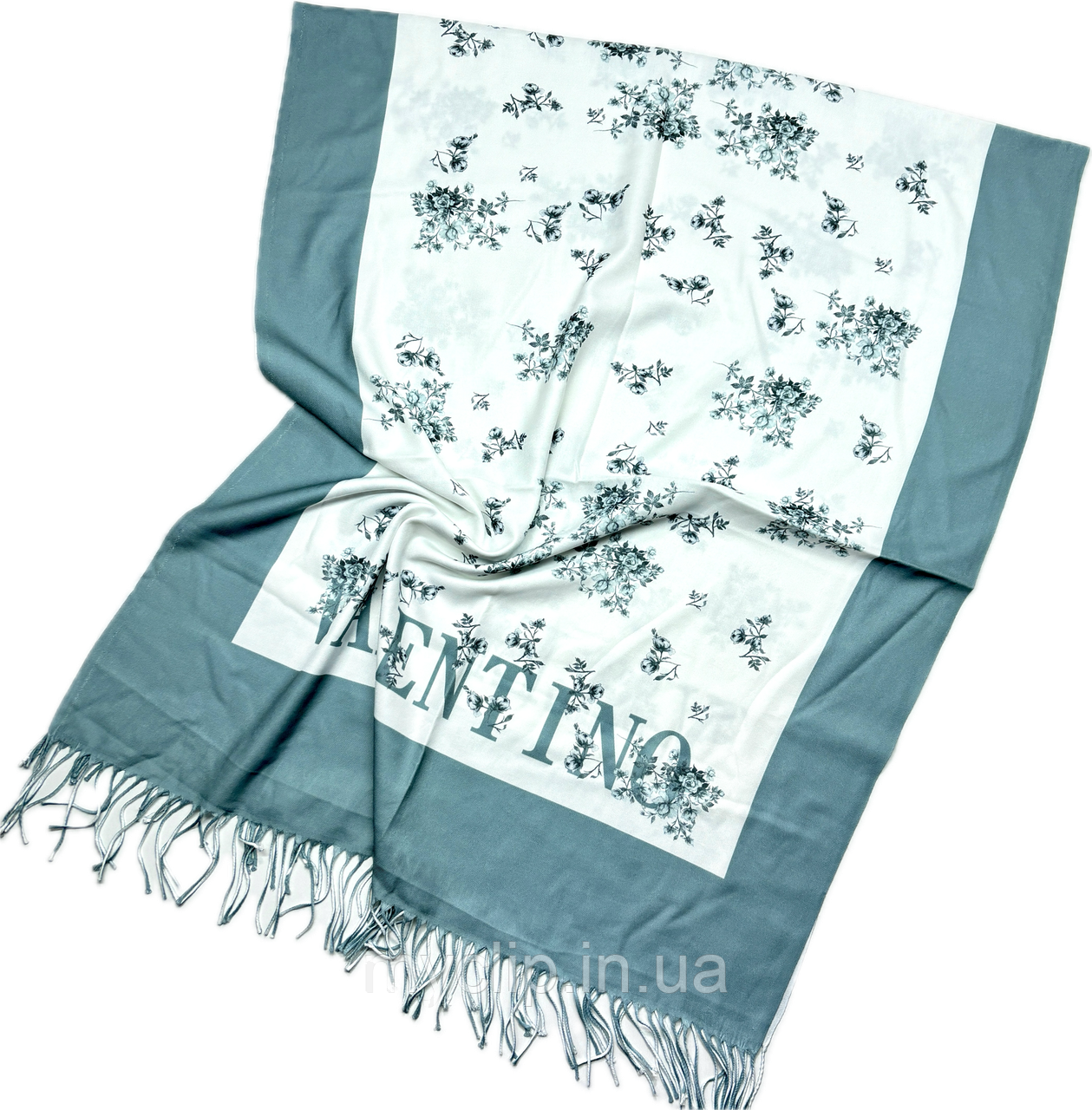 Теплий кашеміровий палантин Valentino Валентіно. Натуральний турецький зимовий шарф, фото 1
