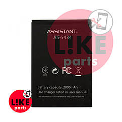 Акумулятор Assistant AS-5434 Club, AS-501 оригінал Китай 2000 mAh