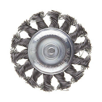 Щітка кільцева 75 мм для дриля, 1/4" (пучки кручений дріт) INTERTOOL BT-8075