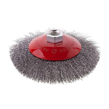Щітка конусна 125 мм, для КШМ, М14 (витий дріт) INTERTOOL BT-5125