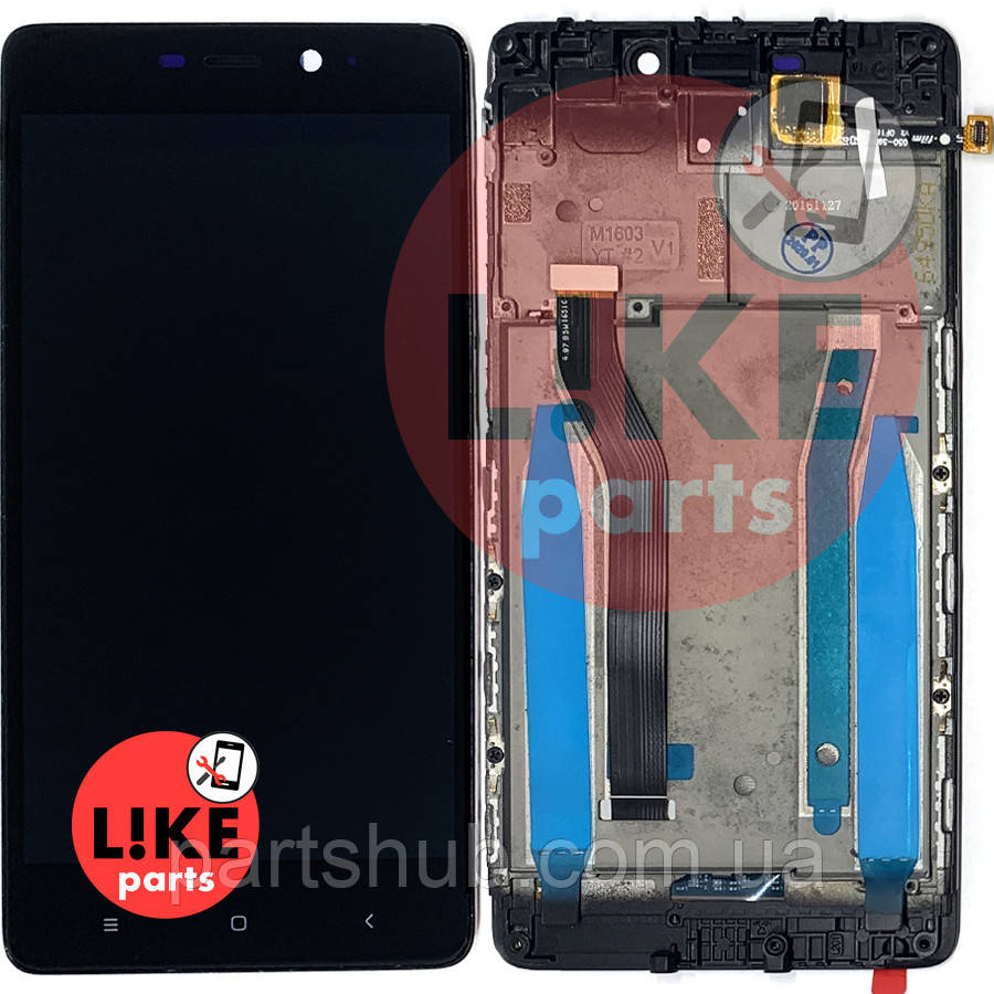 Дисплей Xiaomi Redmi 4 Prime, Pro з тачскріном чорний з передньою панеллю, фото 1