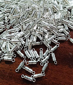 Застібки для браслетів (закрутка) 7х3мм платина 10шт