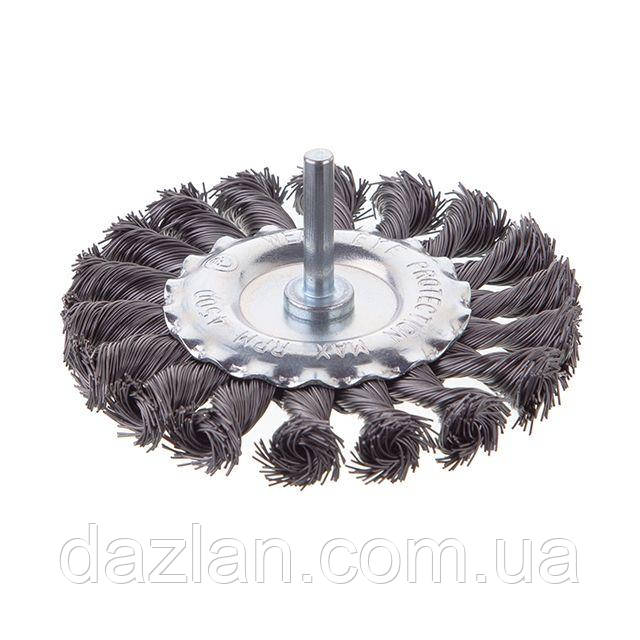 Щітка кільцева 100 мм для дриля, 1/4" (пучки крученого дроту) INTERTOOL BT-8100
