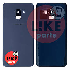 Задня кришка Samsung Galaxy A8 Plus 2018 A730F сіра оригінал Китай зі склом камери