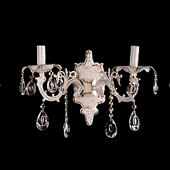 Бра свічки на дві лампи SVET цоколь E14 колір Бежевий SH-2202/2W WG